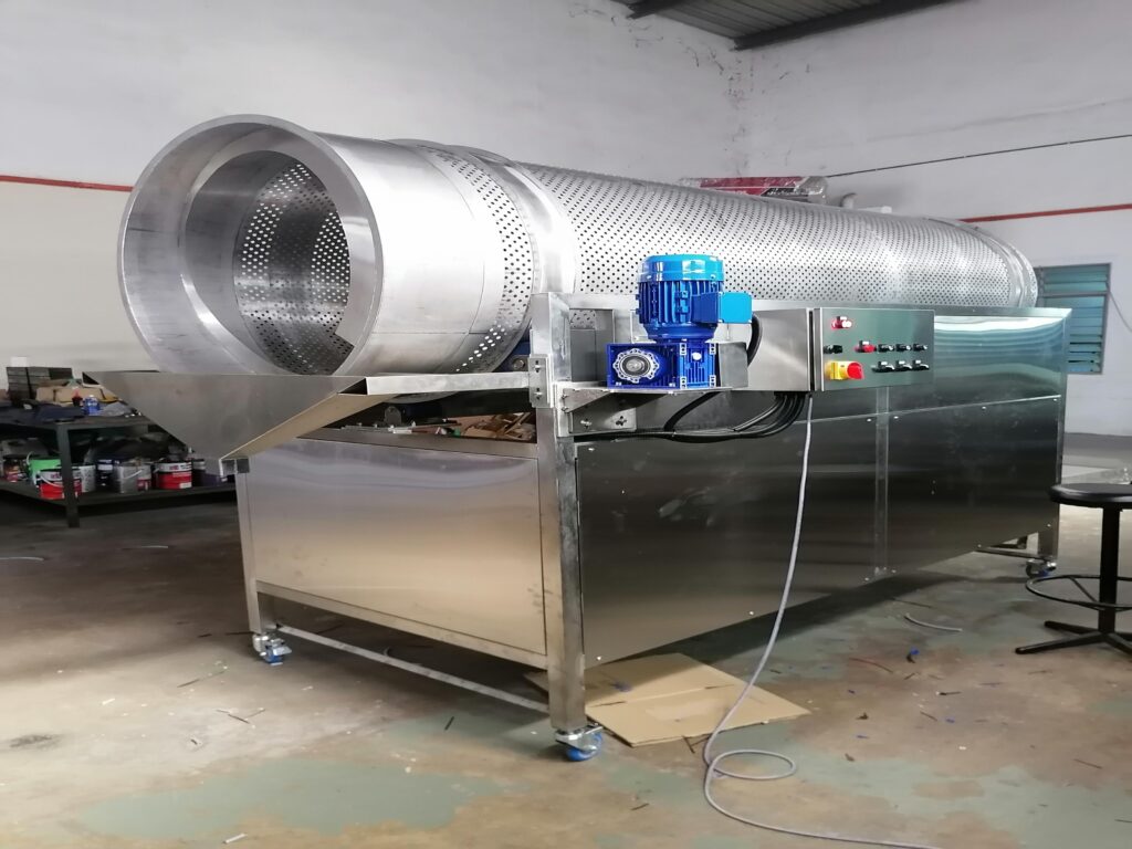 Pure Automation - Porp-corn Cooling Drum for Food & Beverage Manufacturing with Industrial Automation System